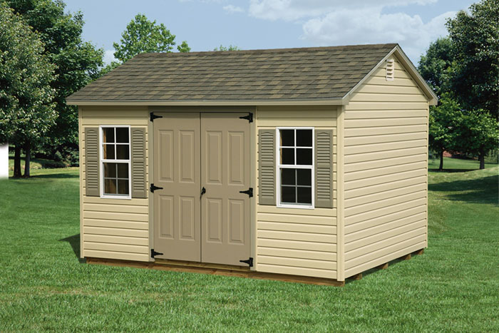 10x12 Vinyl, Gable Style Shed1