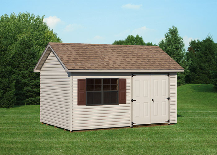10x14 Vinyl, Gable Style Shed Three1