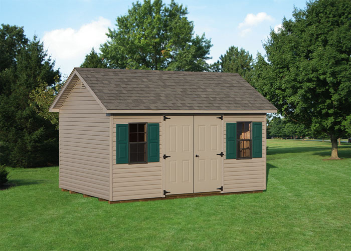 10x14 Vinyl, Gable Style Shed Two1