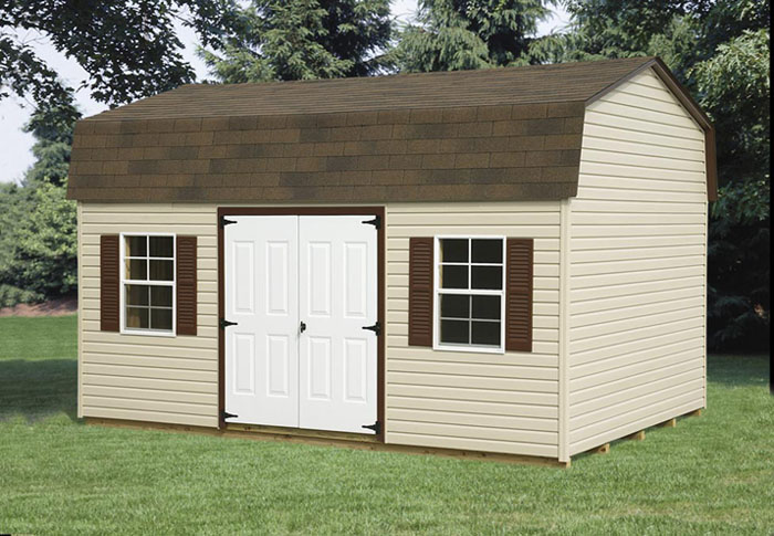 12x16 Vinyl Barn Style Shed1