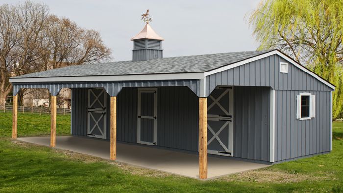 12x36 Stall Barn With 10ft Lean To1