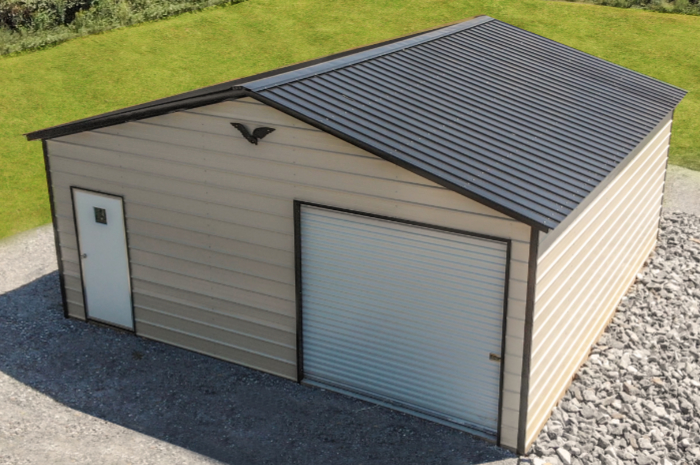 24x25x9 Vertical Roof Garage 91