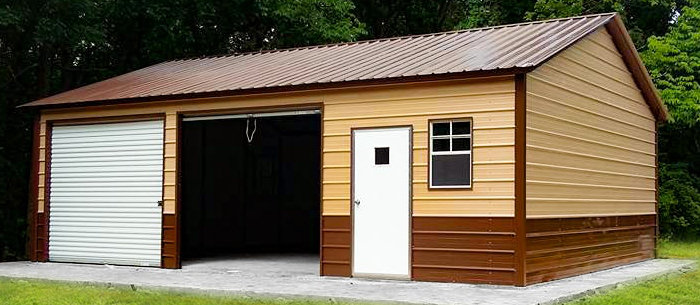 24x30x9 Vertical Roof Side Entry Double Garage 71