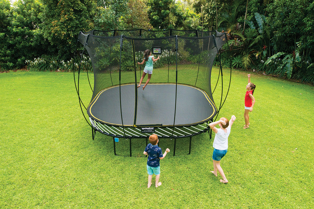 Springfree 11' X 11' Large Square Smart Trampoline™ With Safety Enclosure1