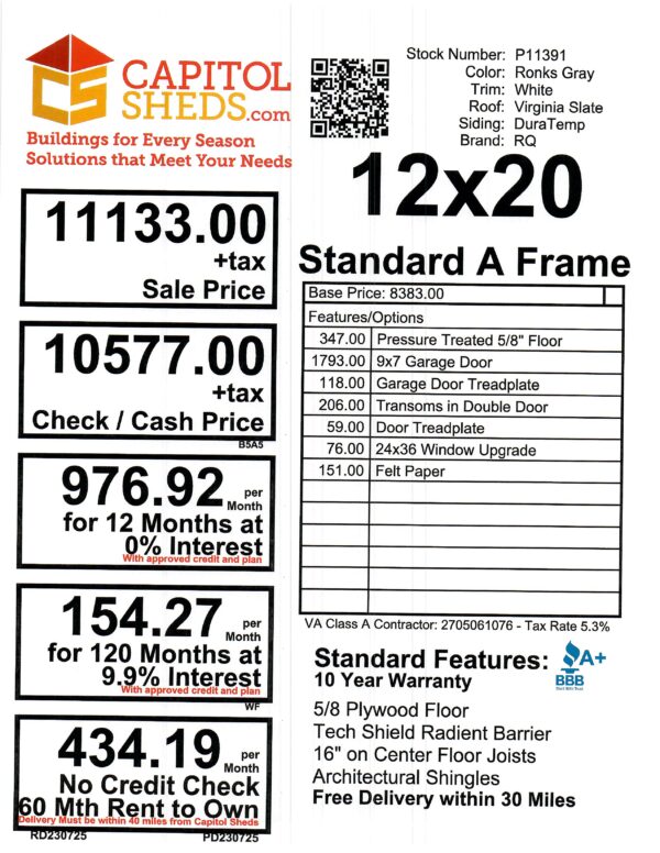 Cs Price Sheet 106521 P11391