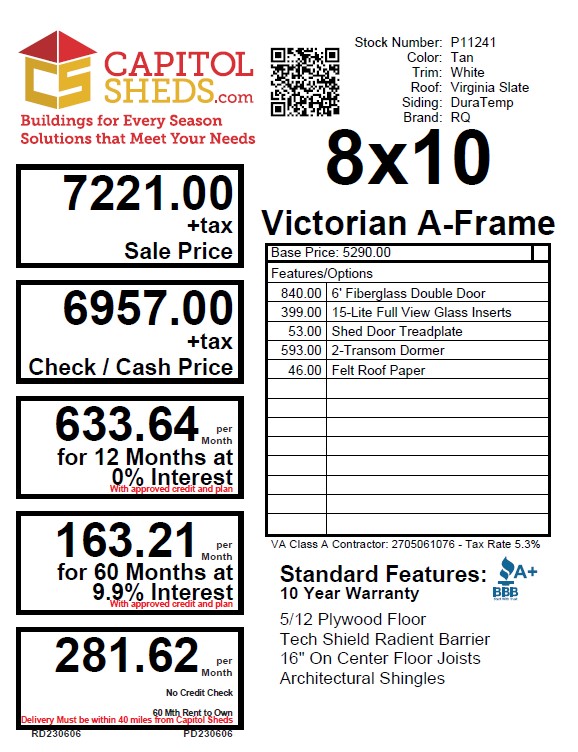 Cs Price Sheet P11241