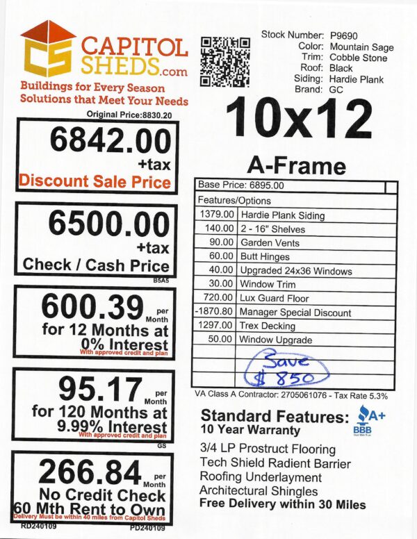 P9690 ,ountain Sage Hardie Plank 10x12 Handwritten Discount
