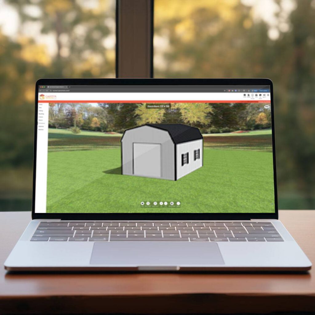 Capitol Sheds's 3D Builder - one way customer can buy Amish Sheds and create a custom shed in Maryland and Virginia