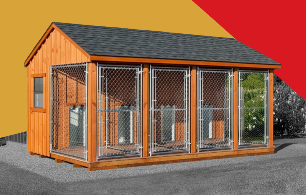 One of Capitol Sheds' dog kennels