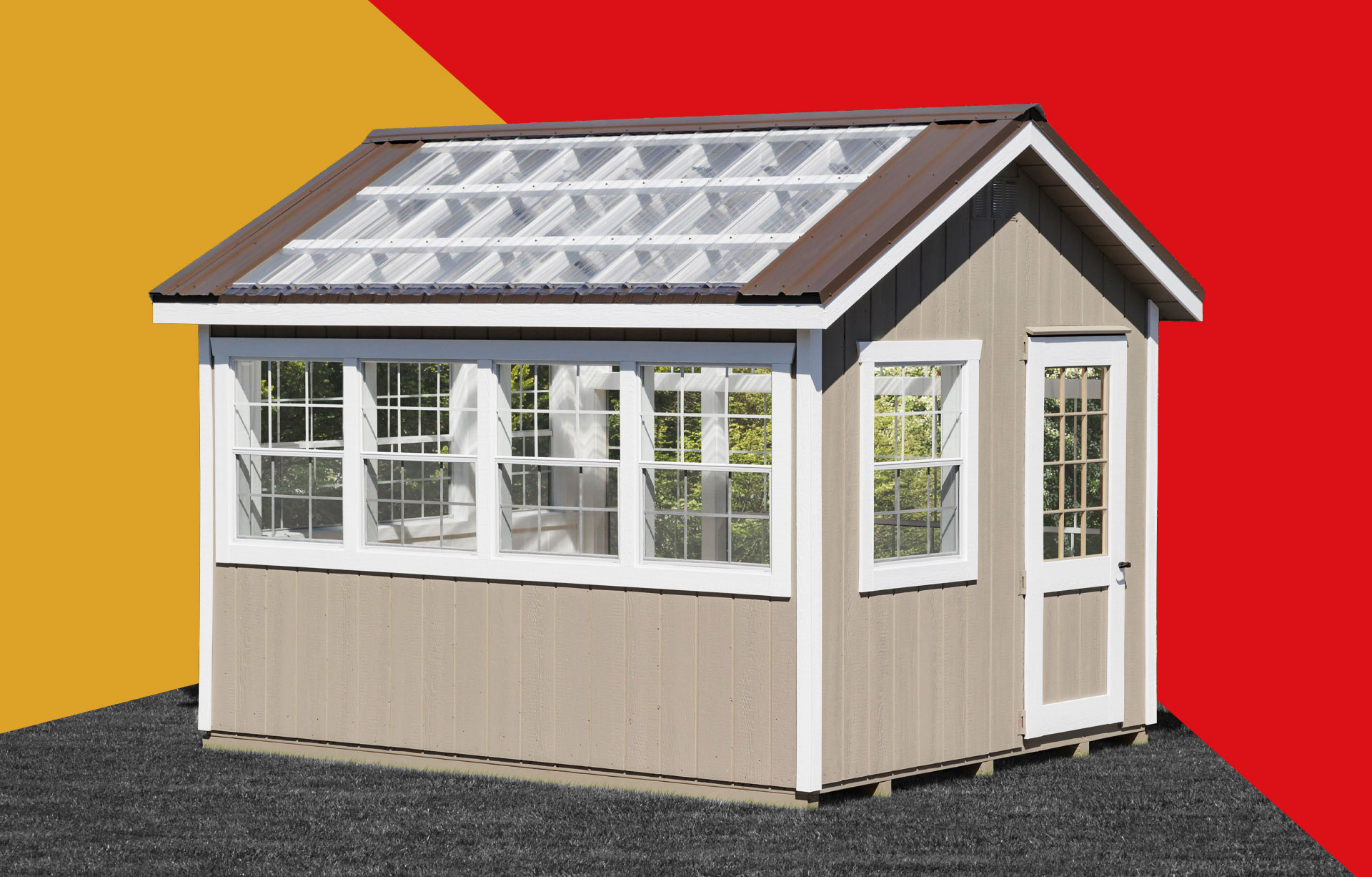 One of Capitol Sheds' greenhouses for Virginia Gardening